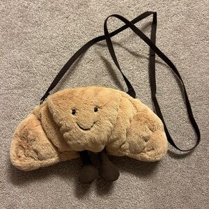 Jellycat Croissant Soft and Plush Crossbody Bag 6x11 Authentic